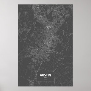 Austin, Texas (zwart wit) Poster