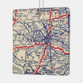 Austin TX 1941 Map Keramisch Ornament (Links)