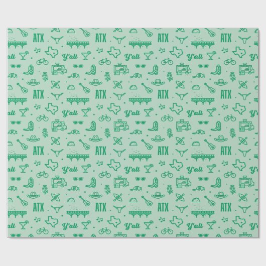 Austin, TX inpakpapier (Vlak)