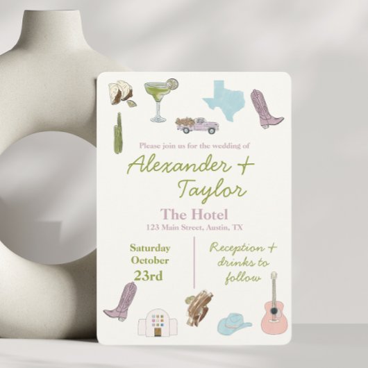 Austin, TX Invitations de mariage