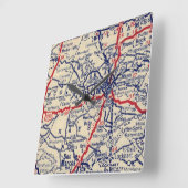 Austin TX  kaart 1941 Vierkante Klok (Hoek)