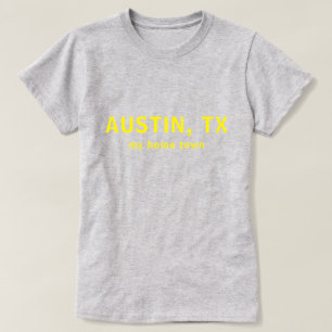 Austin TX Mijn Thuisstad Text T-shirt
