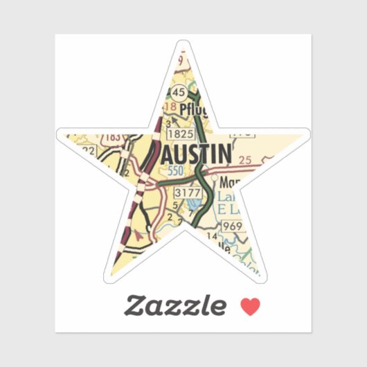 Austin TX Star Sticker (Vel)