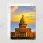 Austin TX Sunset Briefkaart (Voorkant / Achterkant)