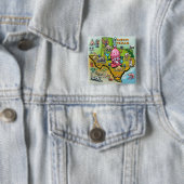 Austin TX Vierkante Button 5,1 Cm (In situ)