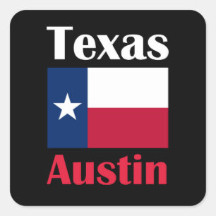 Austin TX Vierkante Sticker