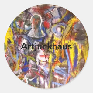 Austin Underground Abstract Hankamer Artjunkhaus Ronde Sticker
