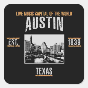 Austin Vierkante Sticker