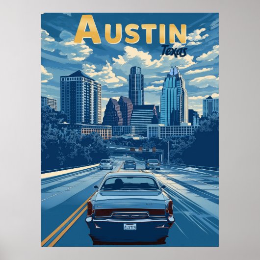 Austin - Vintage reizen Poster (Voorkant)