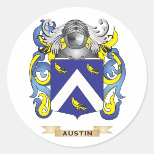 Austin Wapen (Familie Crest) Ronde Sticker