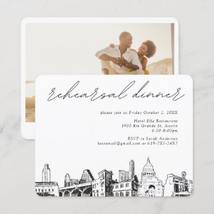 Austin Wedding Rehearsal Invite Enclosure Card Informatiekaartje