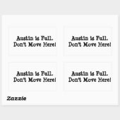 Austin zit vol. bumper sticker. rechthoekige sticker (Vel)