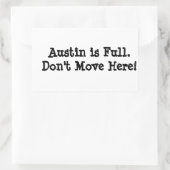 Austin zit vol. bumper sticker. rechthoekige sticker (Tas)