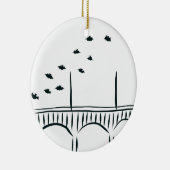 Austin's Congress Bridge Keramisch Ornament (Rechts)