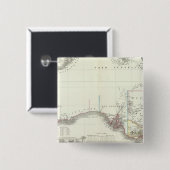 Austral-Continent Vierkante Button 5,1 Cm (Voorkant /achterkant)