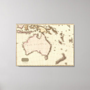 Australazië Canvas Afdruk