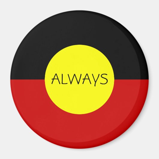australia aboriginal vlag magneet (Voorkant)