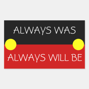 australia aboriginal vlag rechthoekige sticker