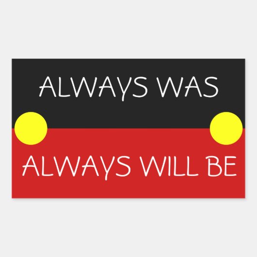 australia aboriginal vlag rechthoekige sticker (Voorkant)