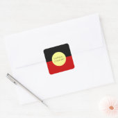 australia aboriginal vlag vierkante sticker (Envelop)