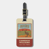 Australia | Ayers Rock Kangoeroes Bagagelabel (Voorkant verticaal)