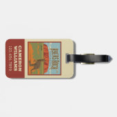 Australia | Ayers Rock Kangoeroes Bagagelabel (Achterkant horizontaal)