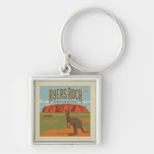 Australia | Ayers Rock Kangoeroes Sleutelhanger (Voorkant)