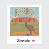 Australia | Ayers Rock Kangoeroes Sticker (Vel)