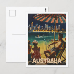 Australia Beach  Famous Travel Place Briefkaart