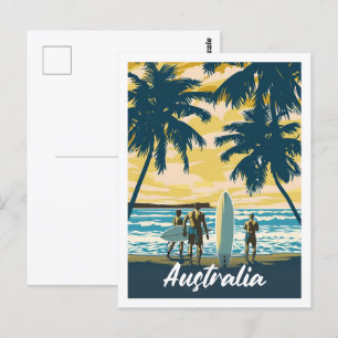 Australia Beach  Famous Travel Place Briefkaart