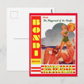 Australia Bondi Beach TravelPostcard Briefkaart (Voorkant / Achterkant)