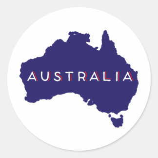 Australia Country Silhouette Ronde Sticker