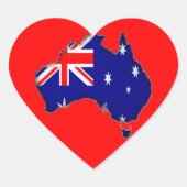 Australia Day Hart Sticker (Voorkant)