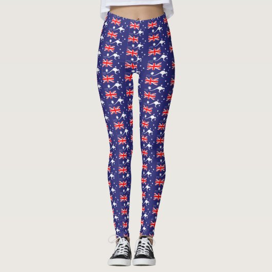 Australia Day Kangaroo Leggings (Voorkant)