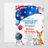 Australia Day party Invitation (Devant / Derrière)