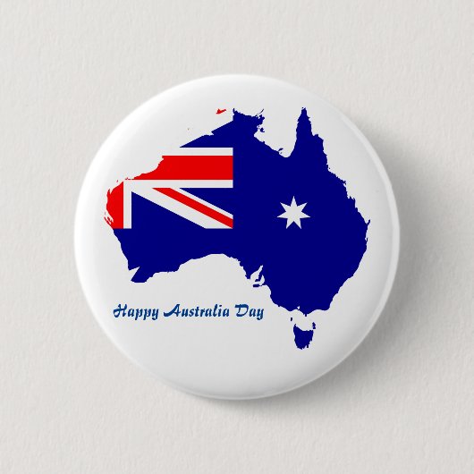 Australia Day Ronde Button 5,7 Cm (Voorkant)