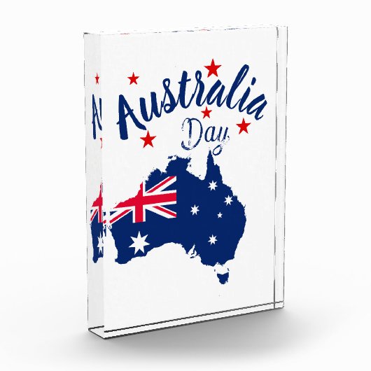 Australia Day Rood Blauw en Wit Fotoblokken (Links)