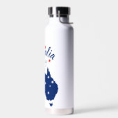 Australia Day Rood Blauw en Wit Waterfles (Links)