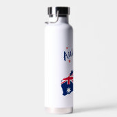 Australia Day Rood Blauw en Wit Waterfles (Rechts)