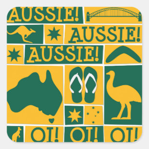 Australia Day Vierkante Sticker