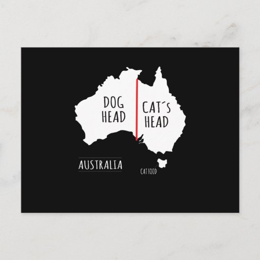 Australia Dog Head Cat's Head Briefkaart (Voorkant)