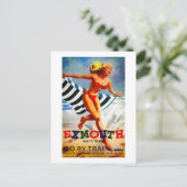 Australia Exmouth South Devon Vintage Poster Briefkaart (Staand voorkant)