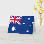 australia flag happy birthday card kaart (Gele Bloem)