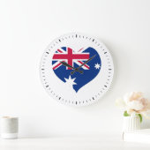 Australia Flag Heart Cutout Wall klok (Huis)