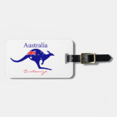 Australia Flag Kangaroo Thunder_Cove Bagagelabel (Voorkant horizontaal)