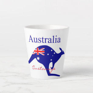 Australia Flag Kangaroo Thunder_Cove Latte Mok