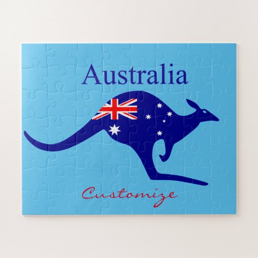 Australia Flag Kangaroo Thunder_Cove Legpuzzel (Horizontaal)