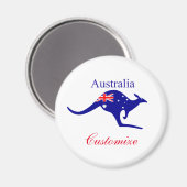 Australia Flag Kangaroo Thunder_Cove Magneet (Voorkant / Achterkant)