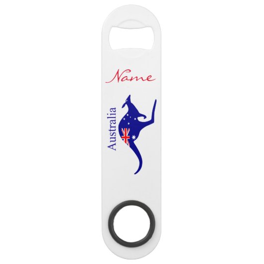 Australia Flag Kangaroo Thunder_Cove Speed Flessenopener (Voorkant)