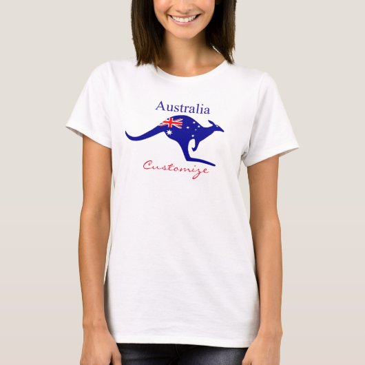Australia Flag Kangaroo Thunder_Cove T-shirt (Voorkant)
